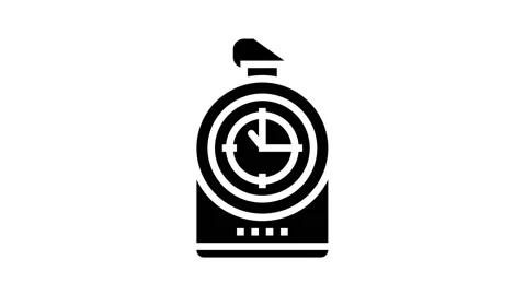 Compass tool glyph icon animation Stock Footage 157258780