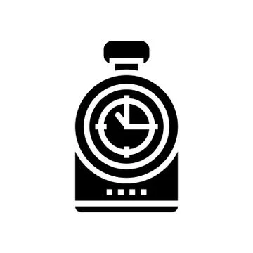 Compass tool glyph icon vector illustration 스톡 일러스트