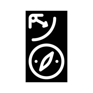 Compass tool glyph icon vector illustration black Illustrazione stock