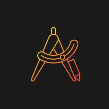 Compass tool gradient vector icon for dark theme Stock-Illustration
