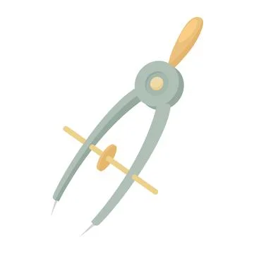Compass tool icon, cartoon style Illustrazione stock