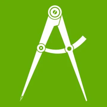 Compass tool icon green Illustrazione stock