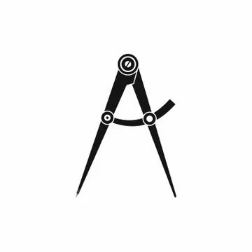 Compass tool icon, simple style Stock Illustration