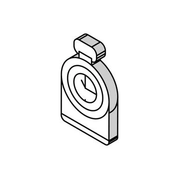 Compass tool isometric icon vector illustration Stock Illustration