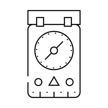 Compass tool line icon vector illustration Stock Illustration