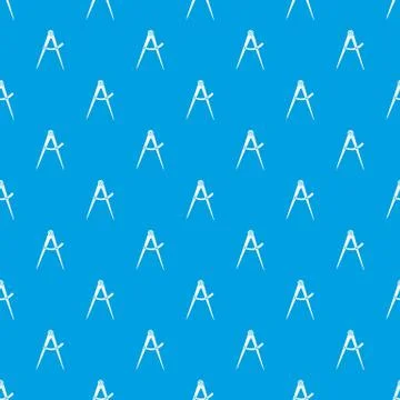 Compass tool pattern seamless blue Illustrazione stock