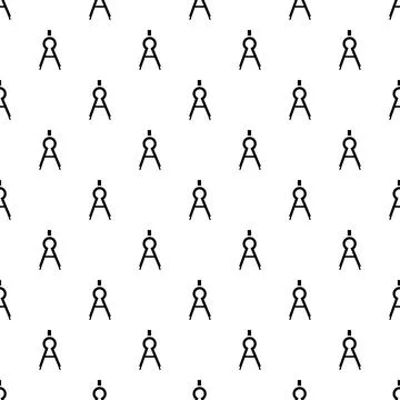 Compass tool pattern seamless vector Illustrazione stock