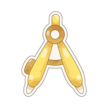 Compass tool sticker Stock Illustration