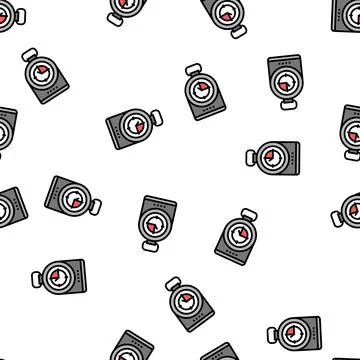 Compass tool vector seamless pattern Stock Illustration