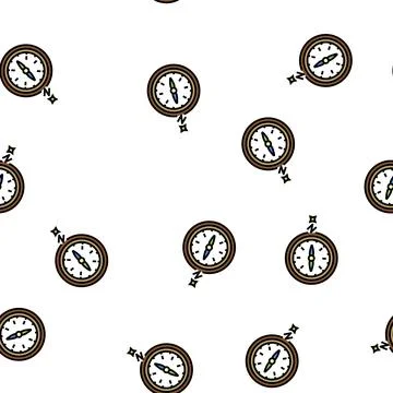 Compass tool vector seamless pattern Stock Illustration