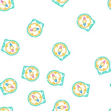 Compass tool vector seamless pattern Stock Illustration