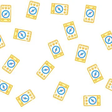 Compass tool vector seamless pattern Stock Illustration