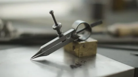 Compass tool on workbench Stock Footage 228981181
