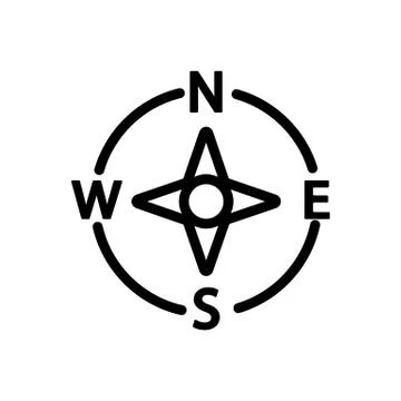 Compass tourist icon vector. Isolated contour symbol illustration 스톡 일러스트