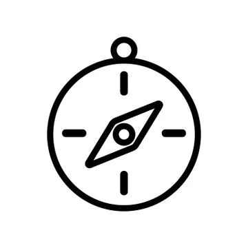 Compass tourist icon vector. Isolated contour symbol illustration 스톡 일러스트