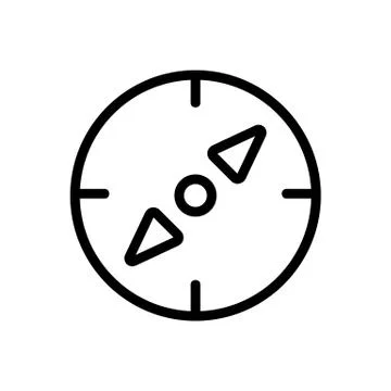 Compass tourist icon vector. Isolated contour symbol illustration 스톡 일러스트