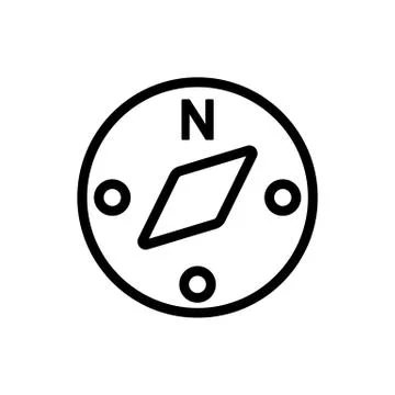 Compass tourist icon vector. Isolated contour symbol illustration 스톡 일러스트