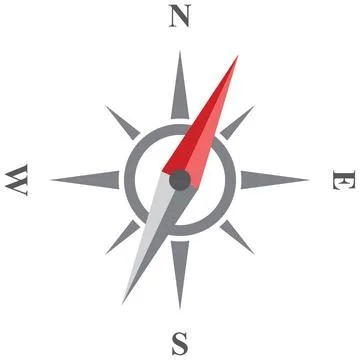 Compass vector icon. Compass vector icon. Wind rose isolated on white back... Stock Photos