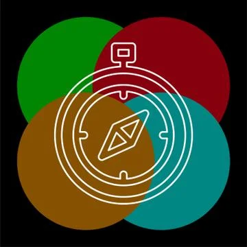 Compass vector icon Stock Illustration