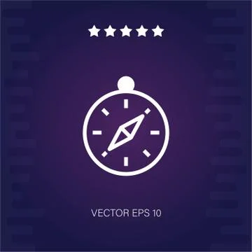 Compass vector icon Illustrazione stock