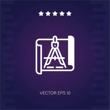 Compass vector icon Stock Illustration