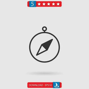 Compass vector icon Stock Illustration