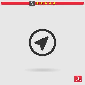 Compass vector icon Illustrazione stock