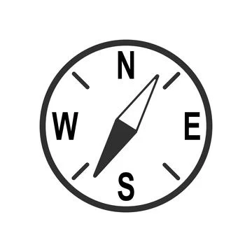 Compass vector icon isolated. Navigation sign. Graph symbol for travel and to Stock Illustration