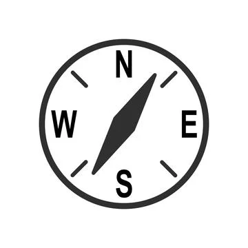 Compass vector icon isolated. Navigation sign. Graph symbol for travel and to Stock Illustration