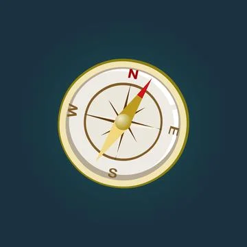 Compass vector illustration on blank background 스톡 일러스트