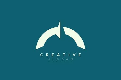 Compass vector illustration design. Minimalist and simple logo, flat style, m Stock Illustration