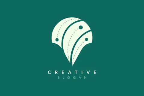 Compass vector illustration design. Minimalist and simple logo, flat style, m Stock Illustration