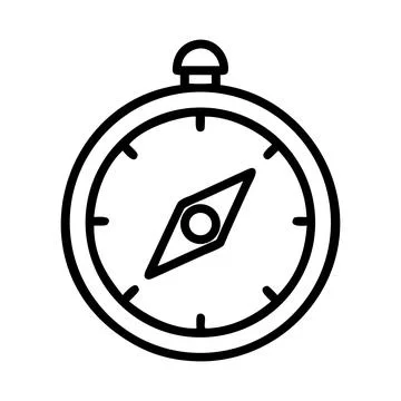 Compass vector line icon Ilustración de archivo