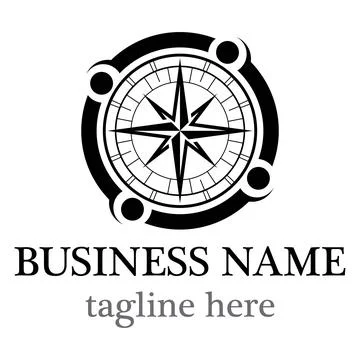 Compass vector logo design Stock Illustration