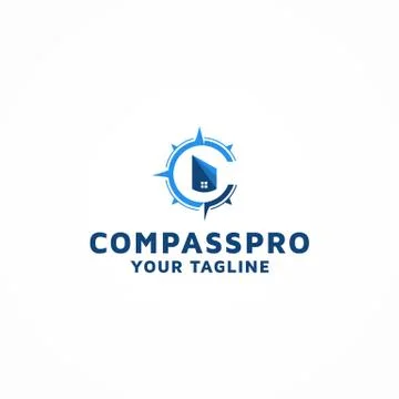 Compass vector logo design templateidea Stock Illustration