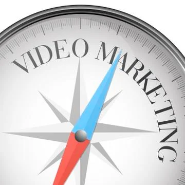 Compass Video Marketing Stock Illustration