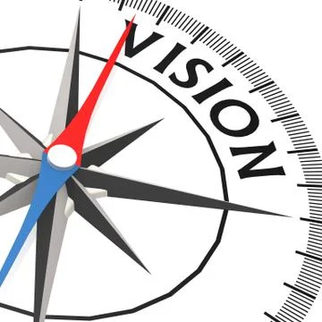 Compass with vision word Stock-Illustration