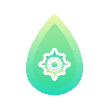 Compass water gradient logo design template icon Stock Illustration
