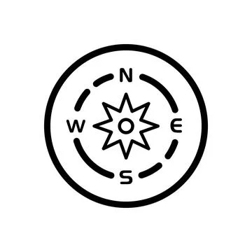 Compass. Weather icon in a circle. Isolated vector illustration イラスト素材