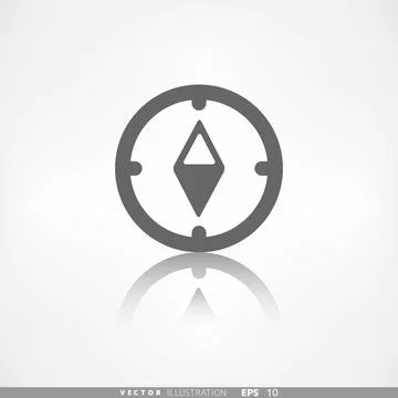 Compass web icon. Application button. Stock Illustration