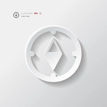 Compass web icon. Application button. Stock Illustration