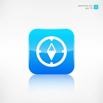 Compass web icon. Application button. イラスト素材