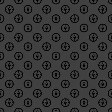 Compass web icon. flat design. Seamless gray pattern. Ilustración de archivo