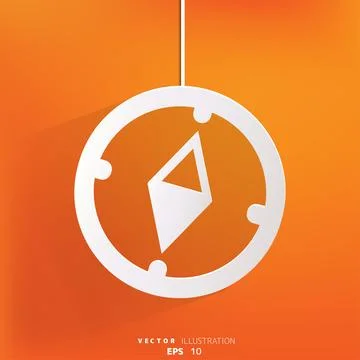 Compass web icon Illustrazione stock