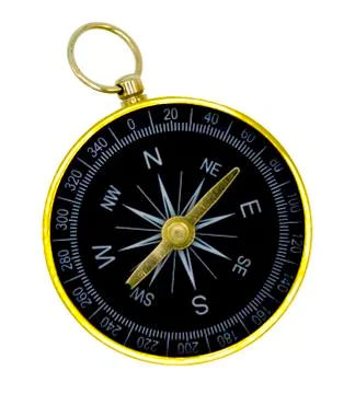 Compass on white background Stock Photos