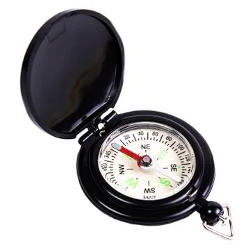 Compass on white background with soft shadow Stock Photos