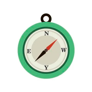 Compass on white background. Vector illustration in trendy flat style. EPS 10 Stock Illustration