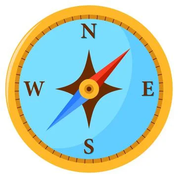 Compass on white background. Vector illustration Stock Illustration
