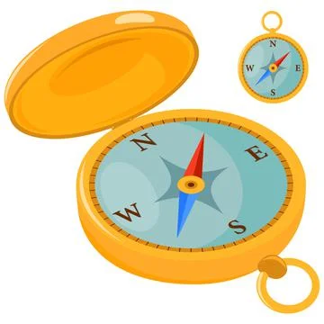 Compass on white background. Vector illustration Stock Illustration
