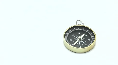 Compass on a white background, video Stock Footage 63991546